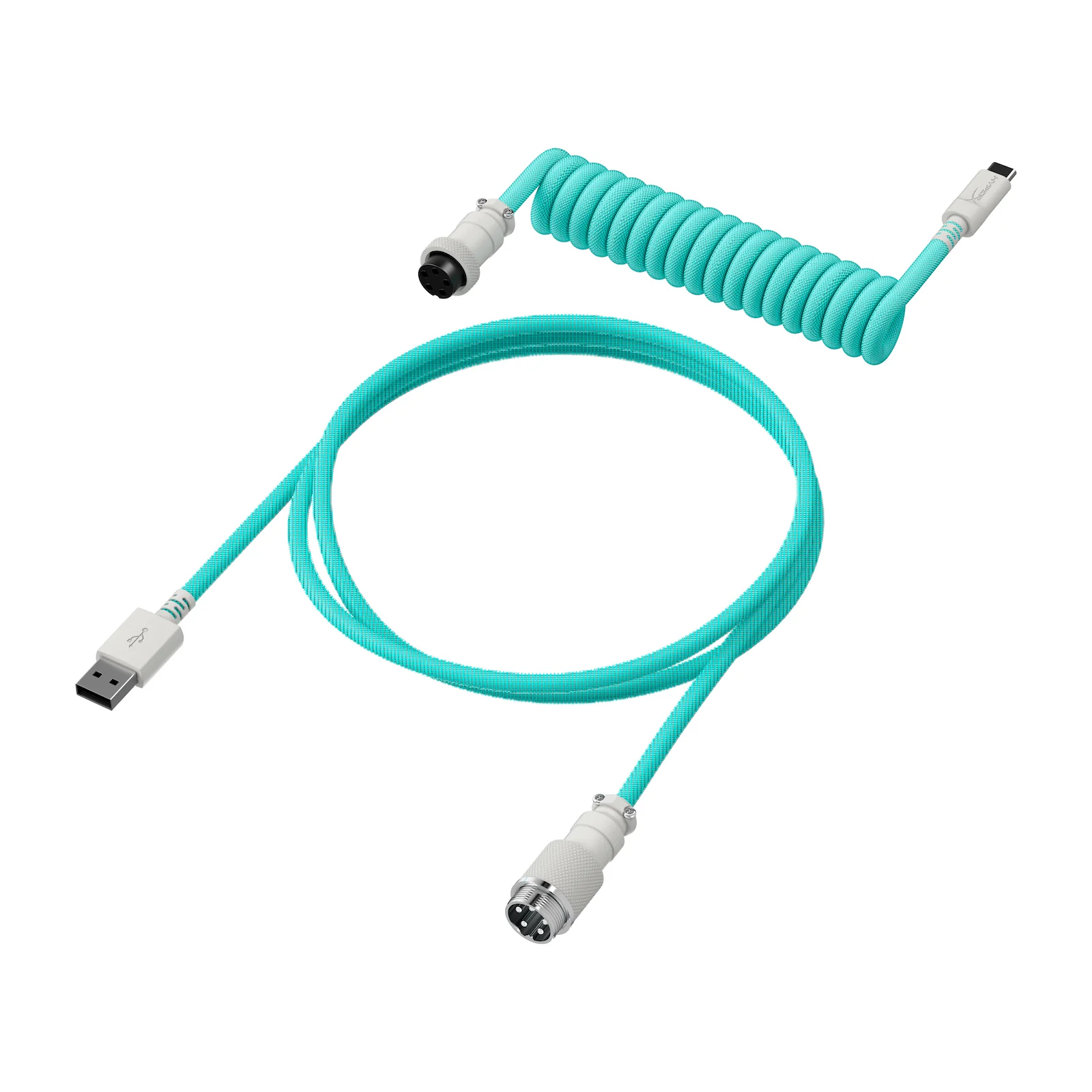 HyperX USB-C Coiled Cable Light Green-White - Image 13