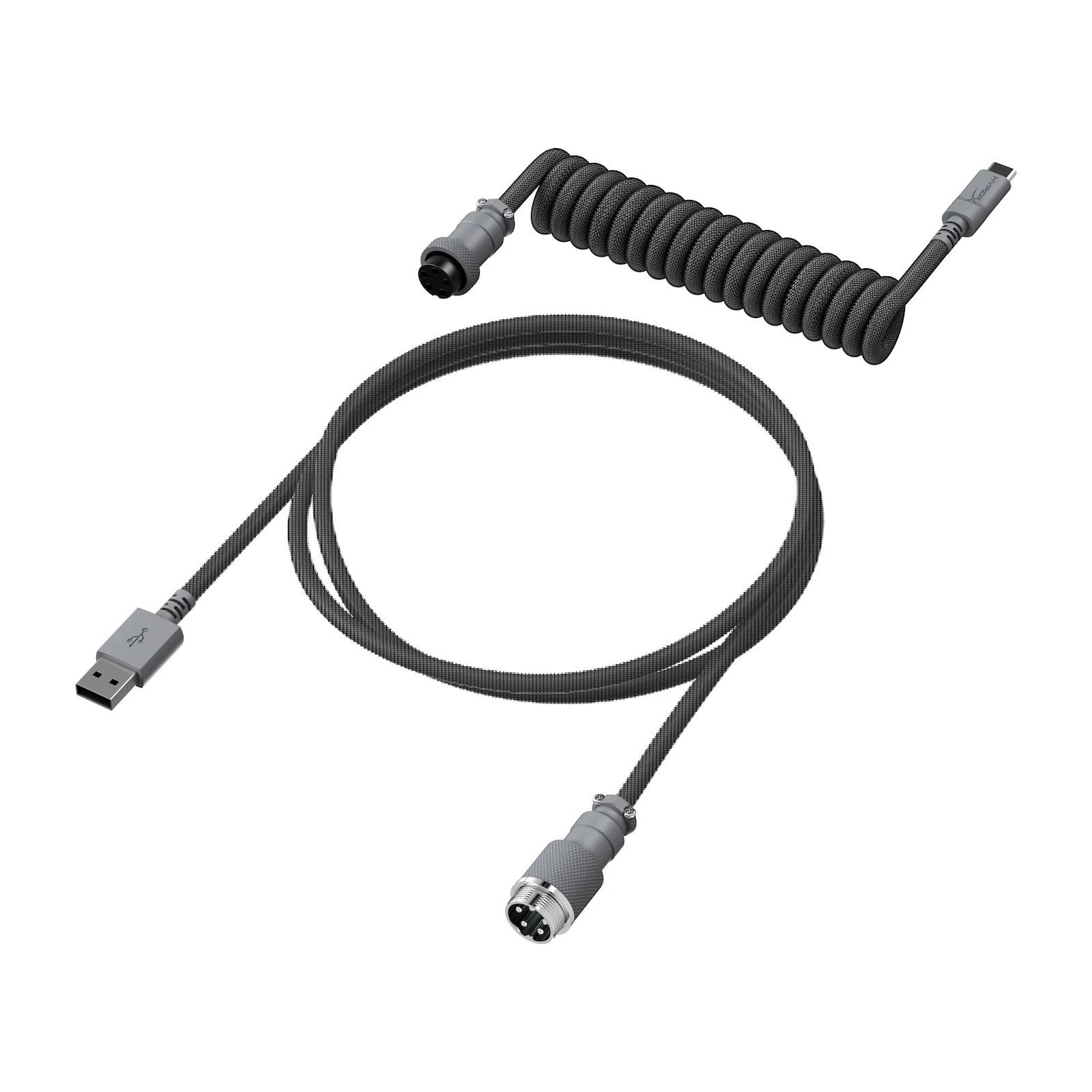 HyperX USB-C Coiled Cable Light Green-White - Image 2