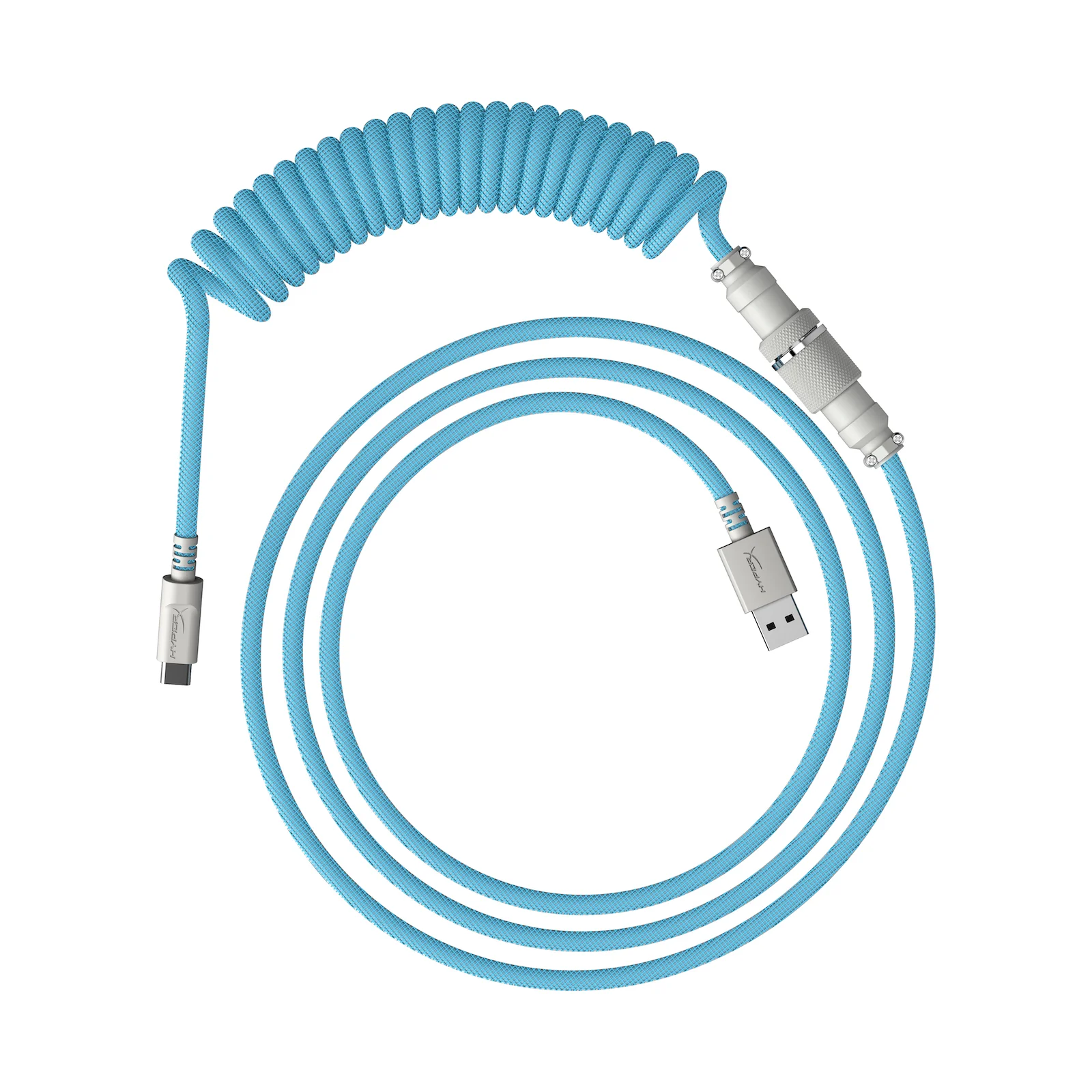 HyperX USB-C Coiled Cable Light Green-White - Image 7